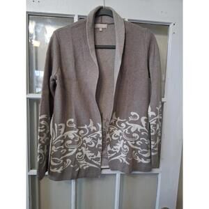 Benedetta B Wool Cashmere Blend Open Cardigan Sweater Size Small Gray P1